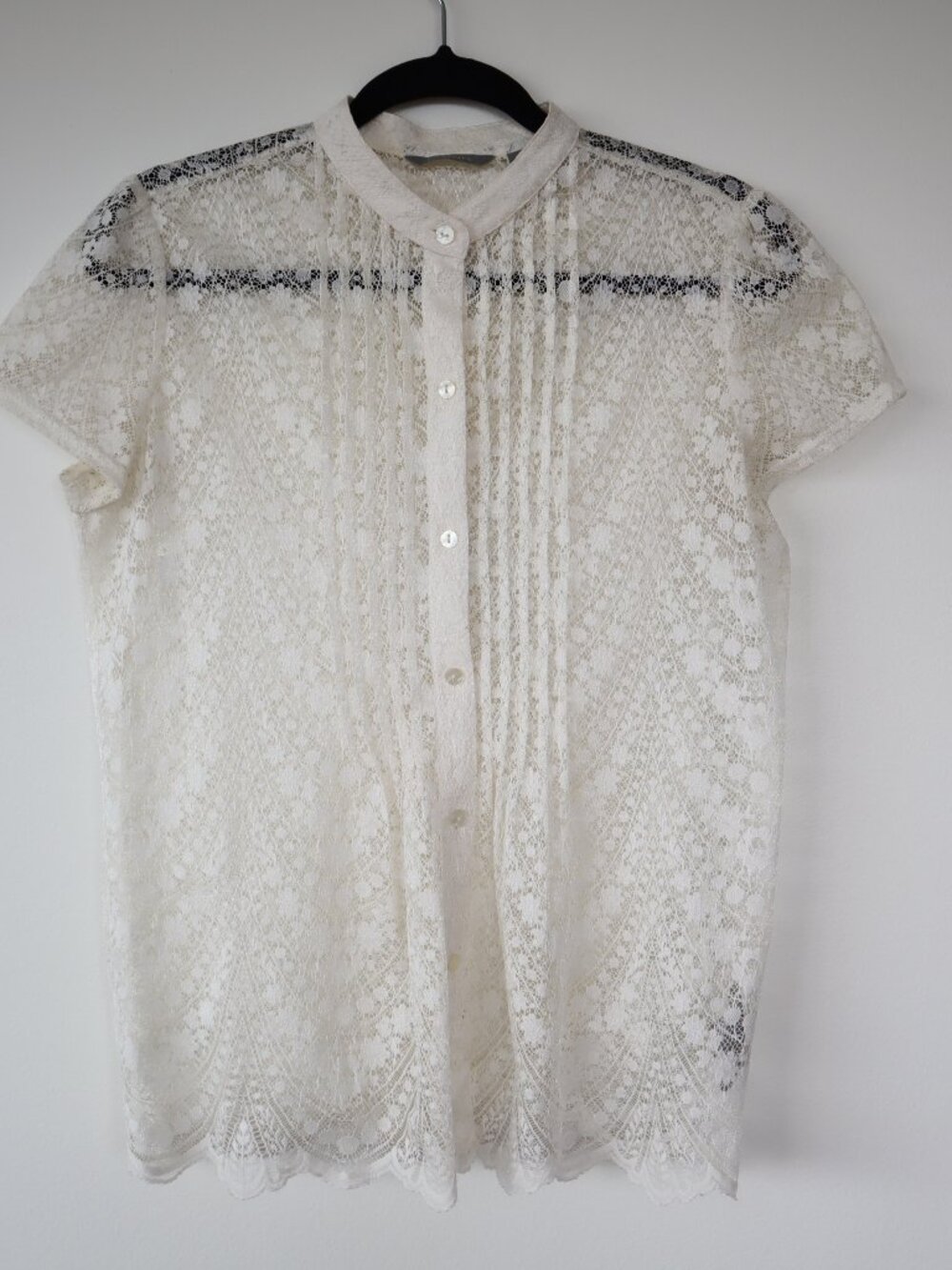 Liz Claiborne Lace Short Sleeved Blouse, Size Medium